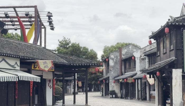 图为横泾老街入口古镇布局。徐佳摄