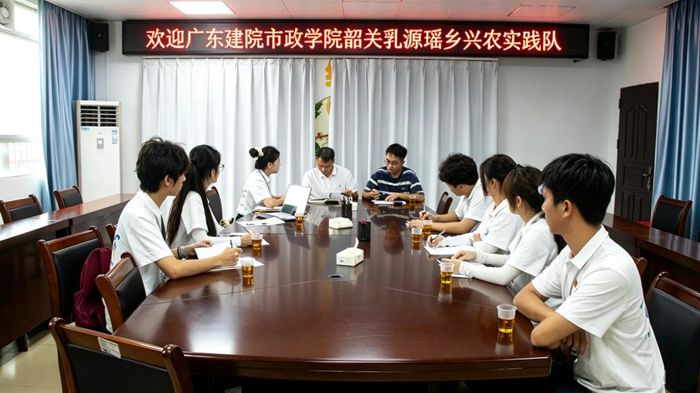 图4 实践队与政府人员座谈交流